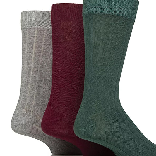 Glenmuir Mens 3-Pair Pack of Bamboo Socks in Tartan Gift Box
