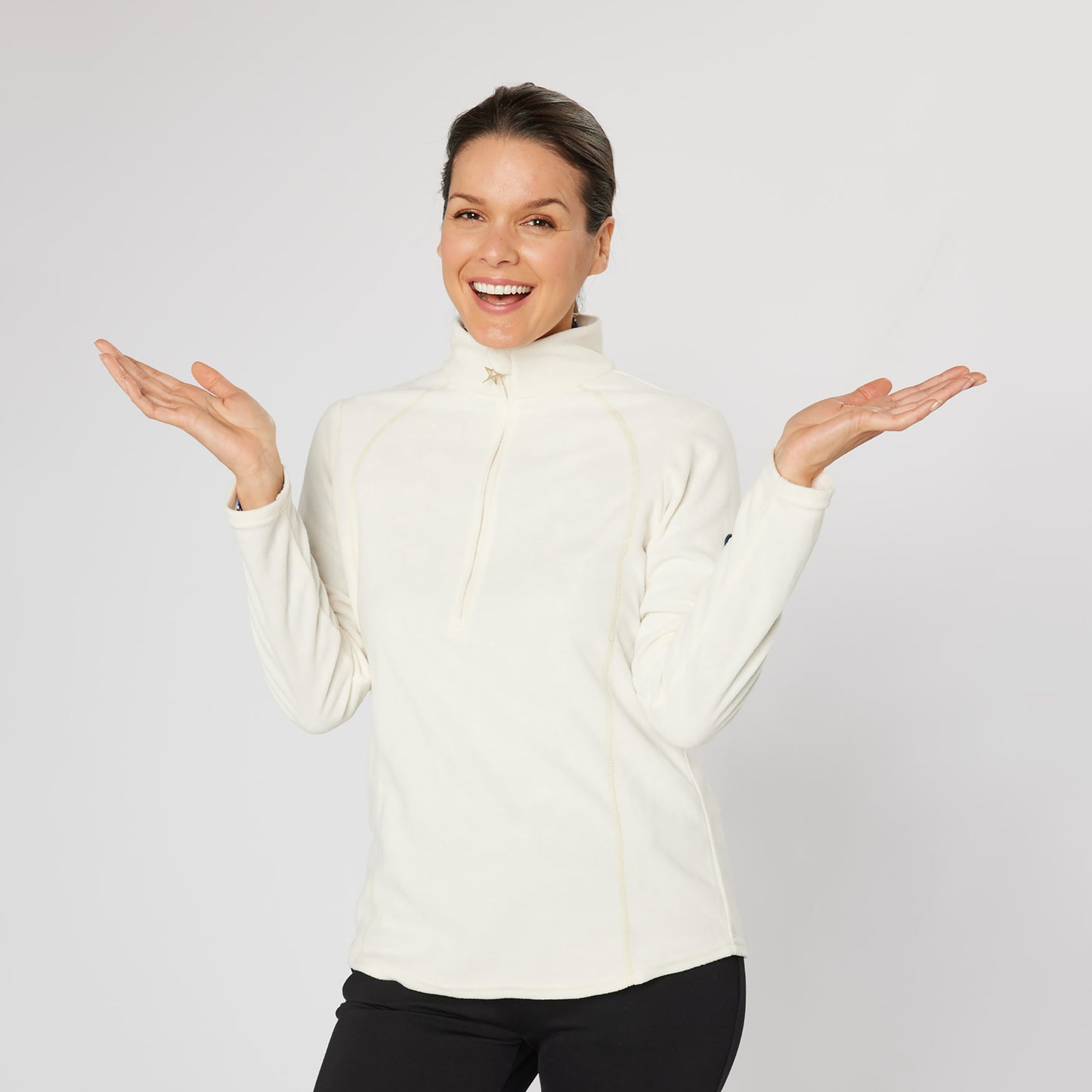 Swing Out Sister Ultra-Soft 1/4 Zip Fleece with Silver Thread Contour Seams