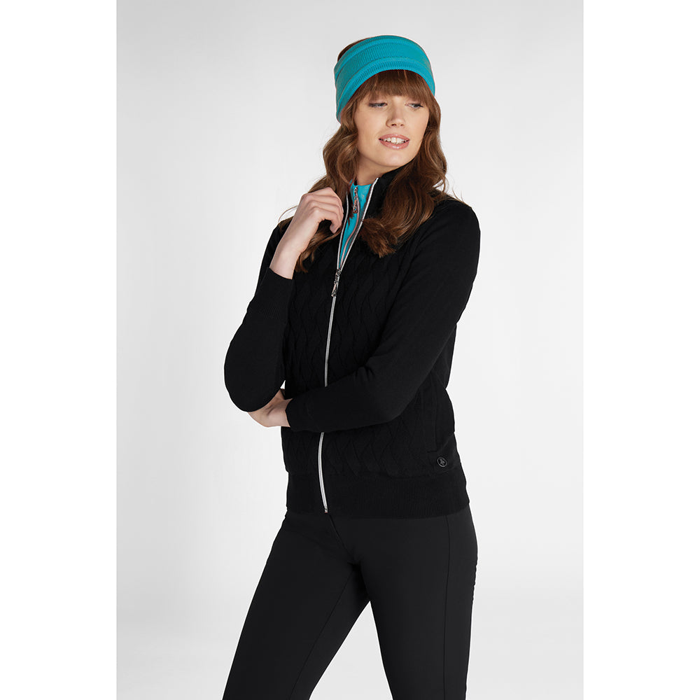 Green Lamb Ladies Fleece Lined Headband in Scuba Blue