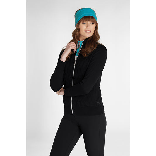 Green Lamb Ladies Fleece Lined Headband in Scuba Blue