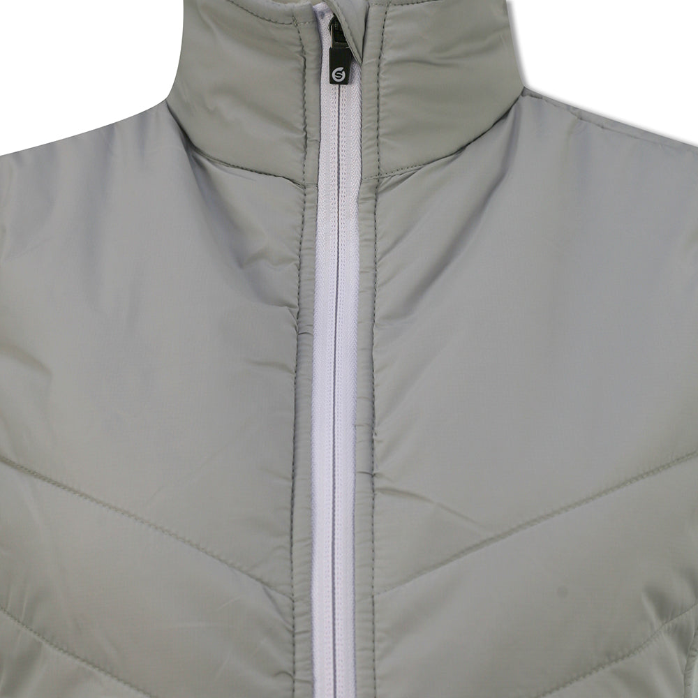 Sunderland Ladies Quilted Gilet in Silver & White
