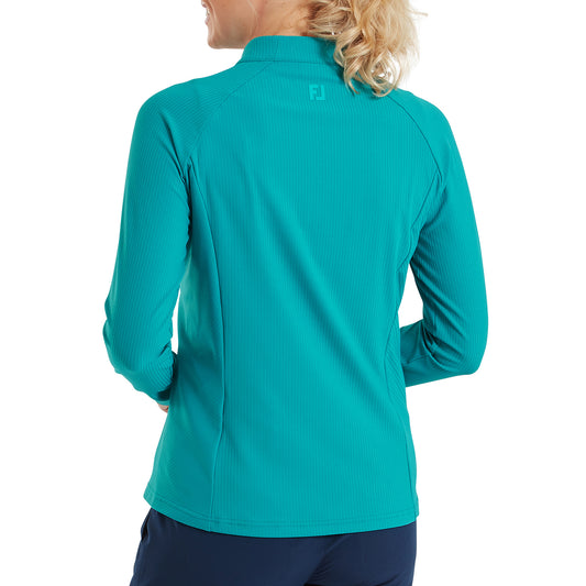 FootJoy Ladies Full Zip Mid-Layer with Ribbed Details for a Striking Silhouette