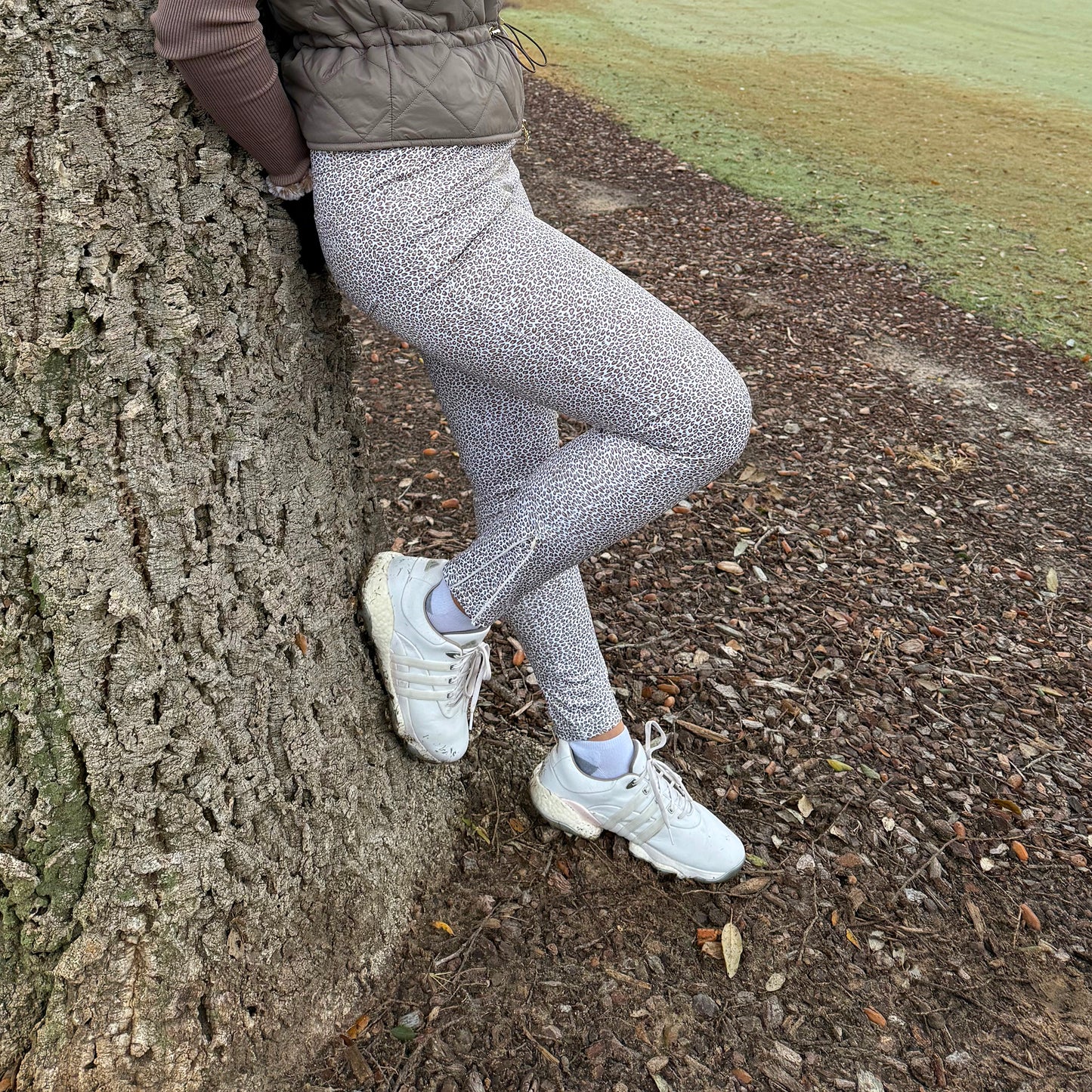 Swing Out Sister Ladies Leopard Print Pull-On Trousers with Ankle Zip