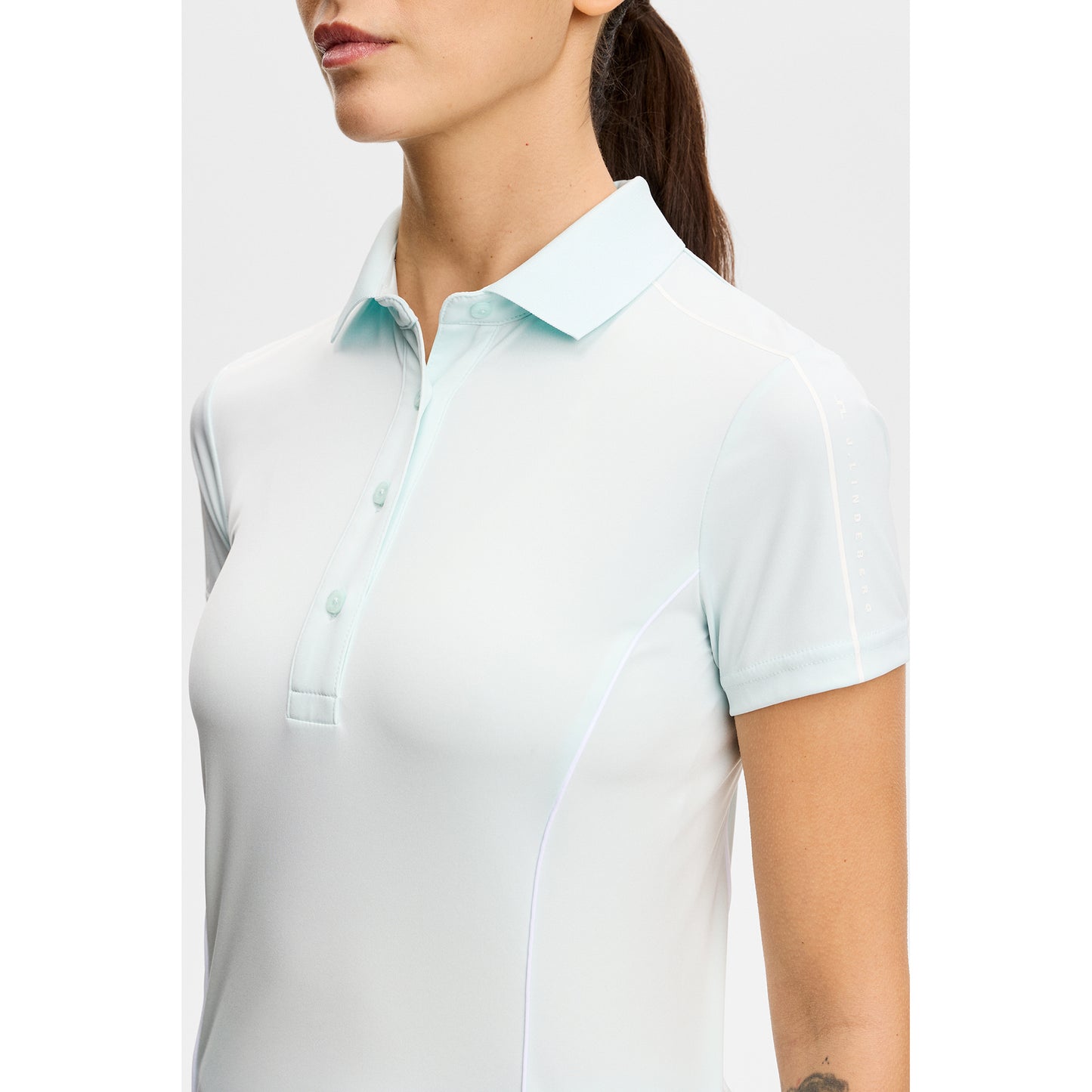 J.Lindeberg Ladies Short Sleeve Polo for Sophisticated Style with Athletic Performance