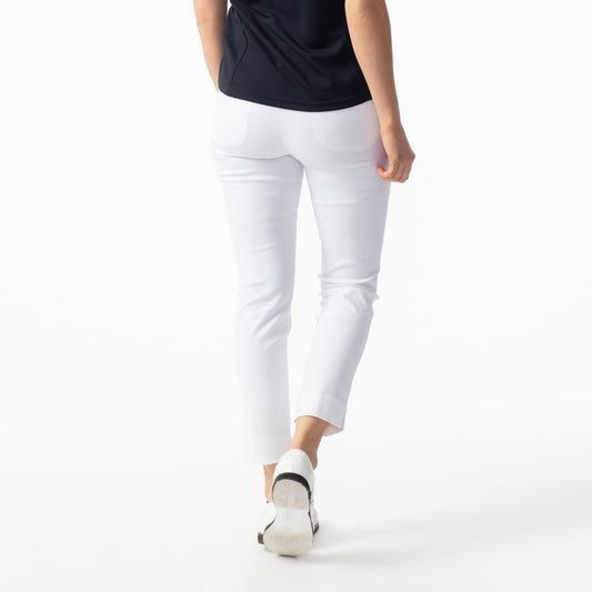 Daily Sports Ladies Pull-On 7/8 Trousers with Super-Stretch Finish in White
