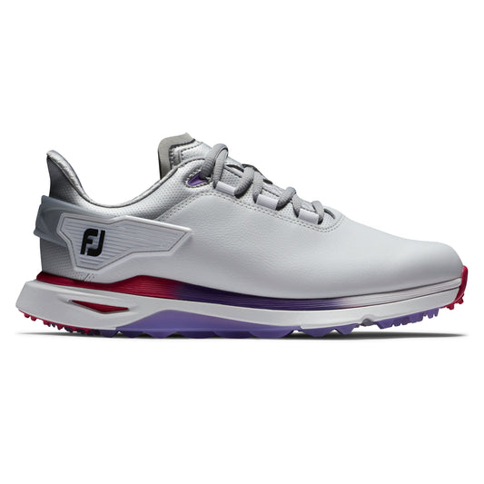 FootJoy Women's Wide Fit Spikeless Pro/SLX Golf Shoes in White, Silver, Multi
