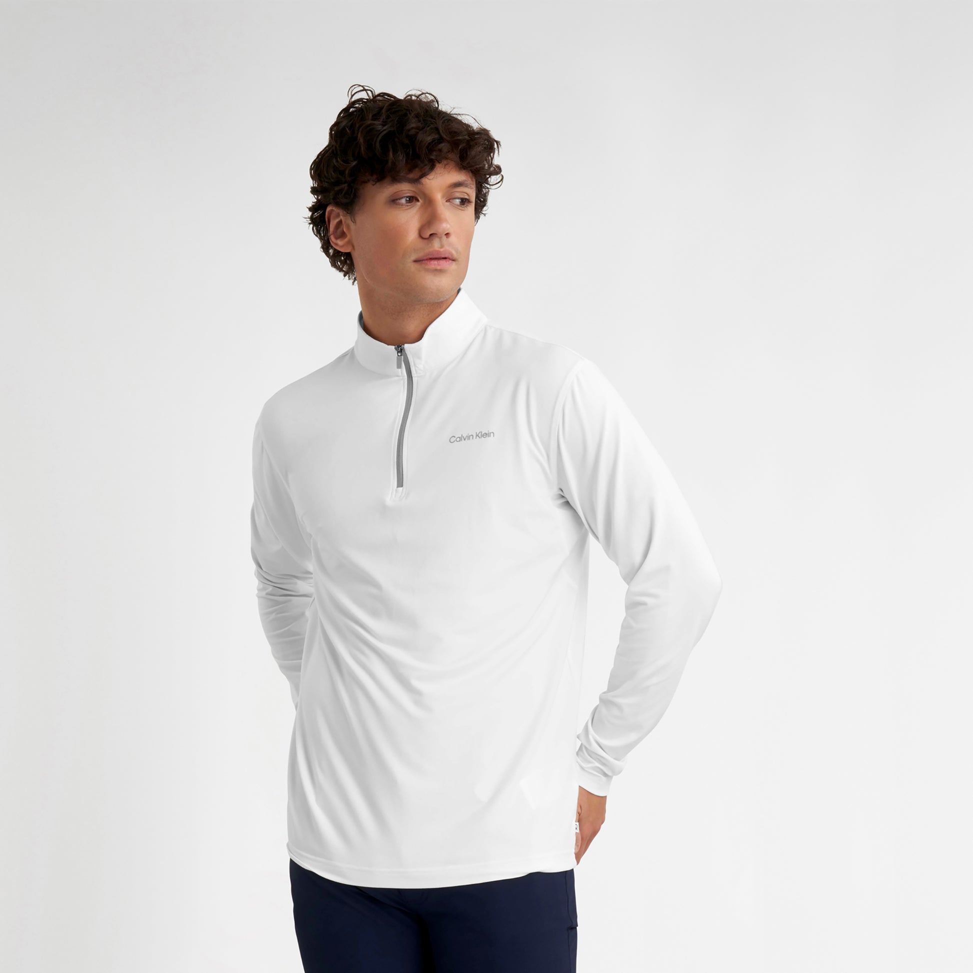 Calvin Klein Technical Zip-Neck Top