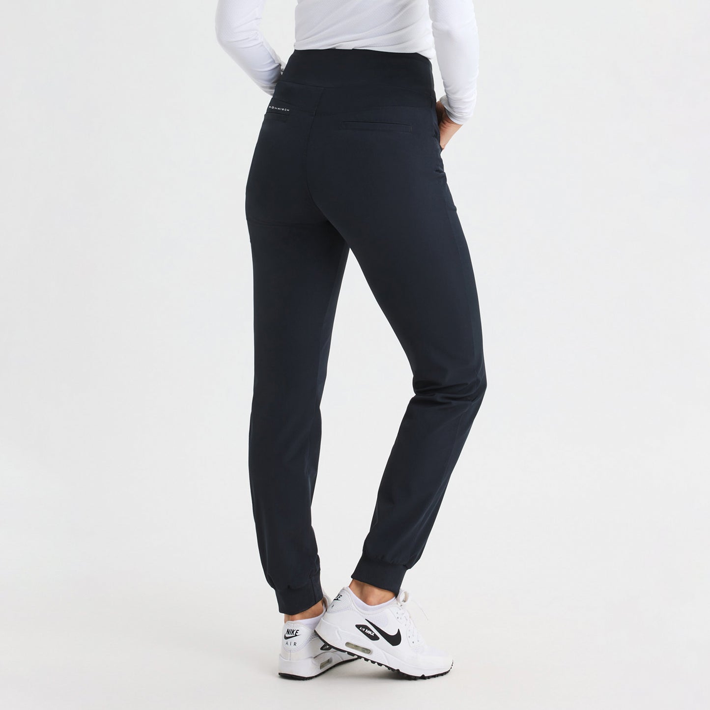 Rohnisch Ladies Navy Twill Pull-On Jogger-Style Trousers for a Modern, Athletic Look