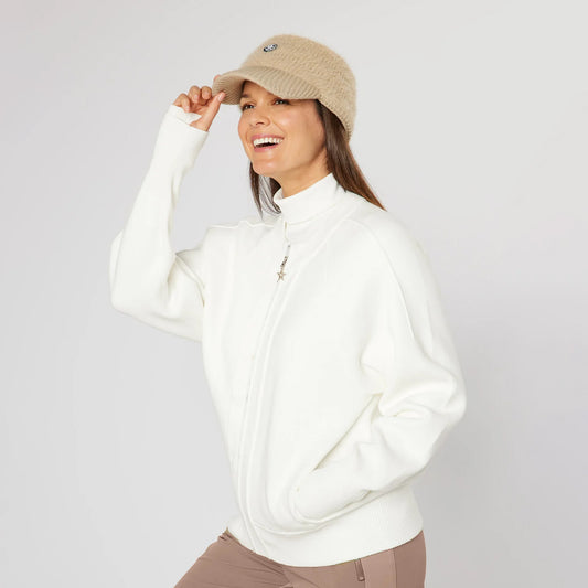 Swing Out Sister Ladies Bomber-Style Lined Cardigan