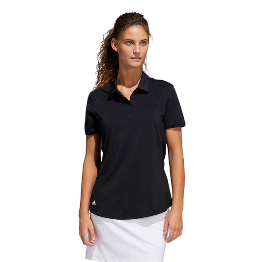 adidas Ladies Short Sleeve Golf Polo in Black