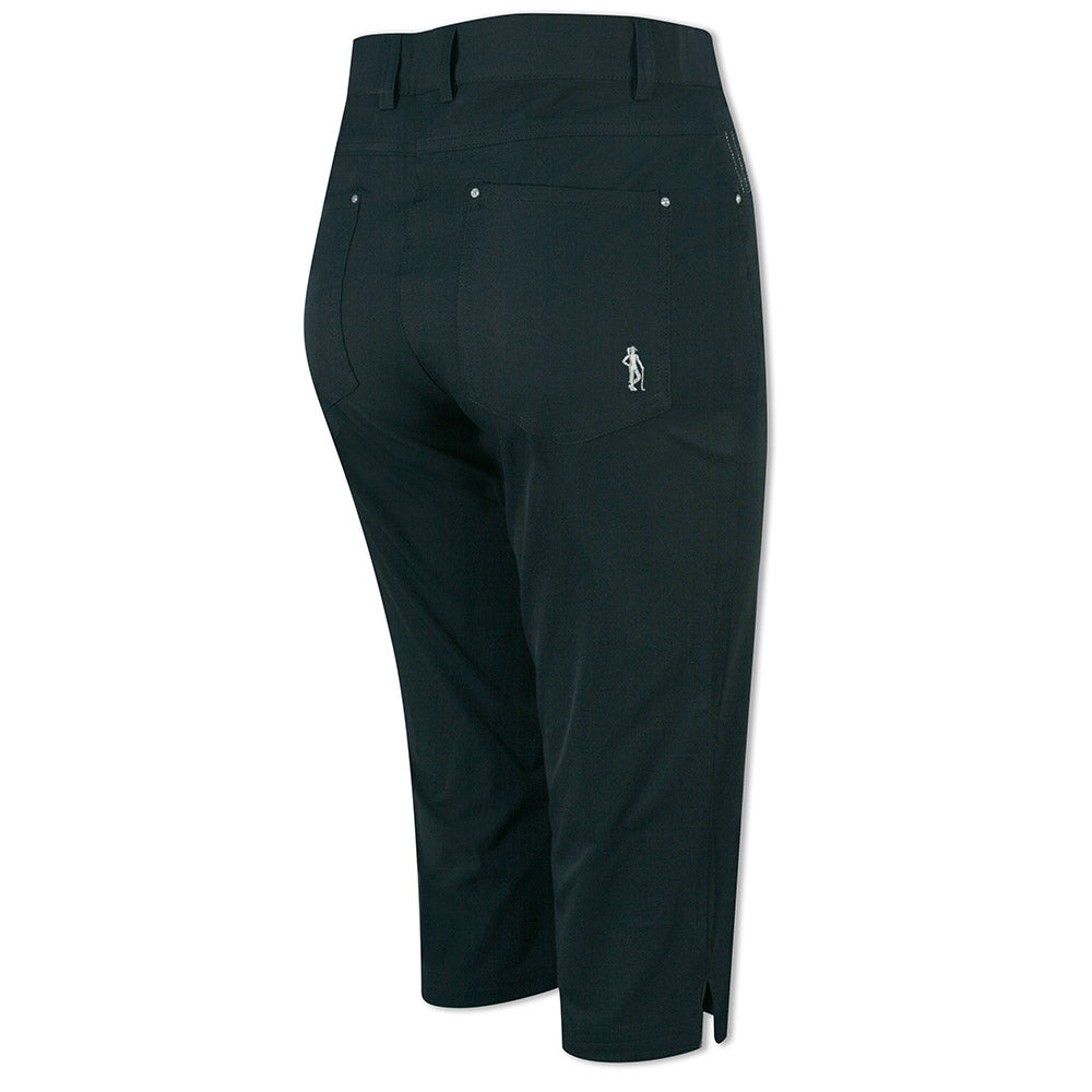 Glenmuir Ladies Navy Pedal Pushers - Tailored Stretch Fit with Diamanté Detailing
