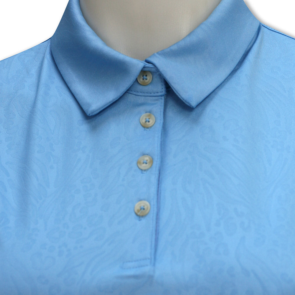 Puma Golf Ladies Debossed Animal Print Short Sleeve Polo