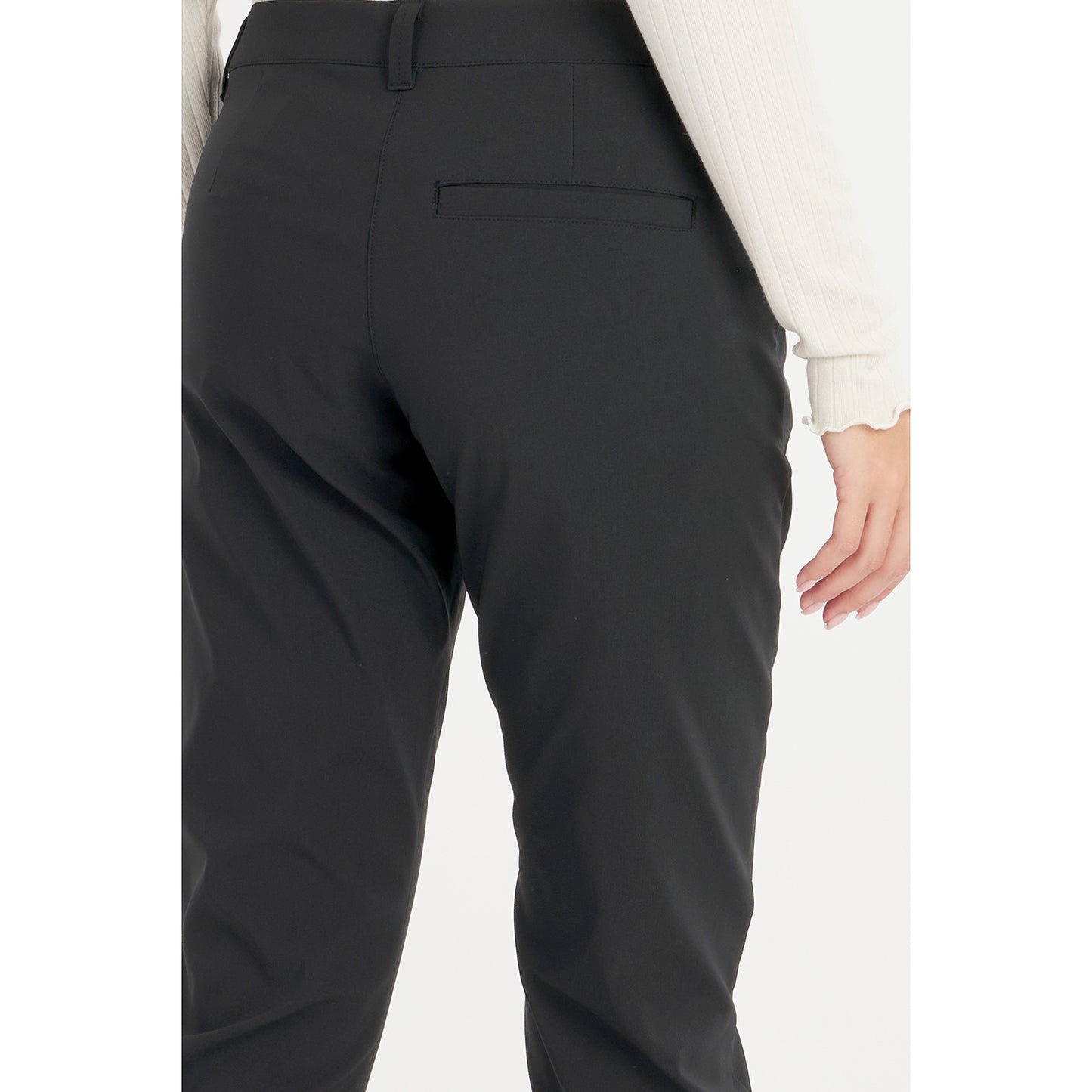 Green Lamb Luxe Thermal 4-Way Stretch Trouser in Black