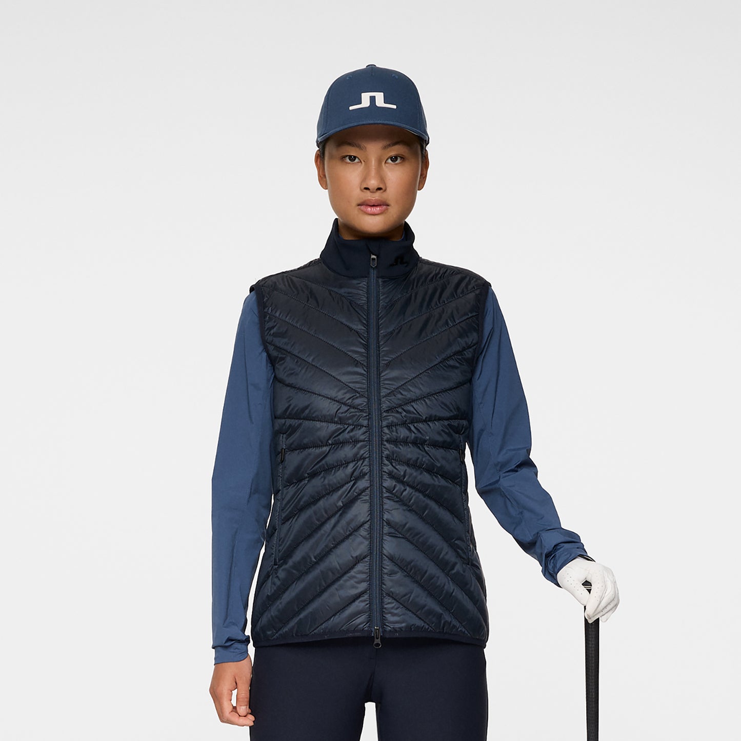 J.Lindeberg Ladies Primaloft Hybrid Gilet in Navy