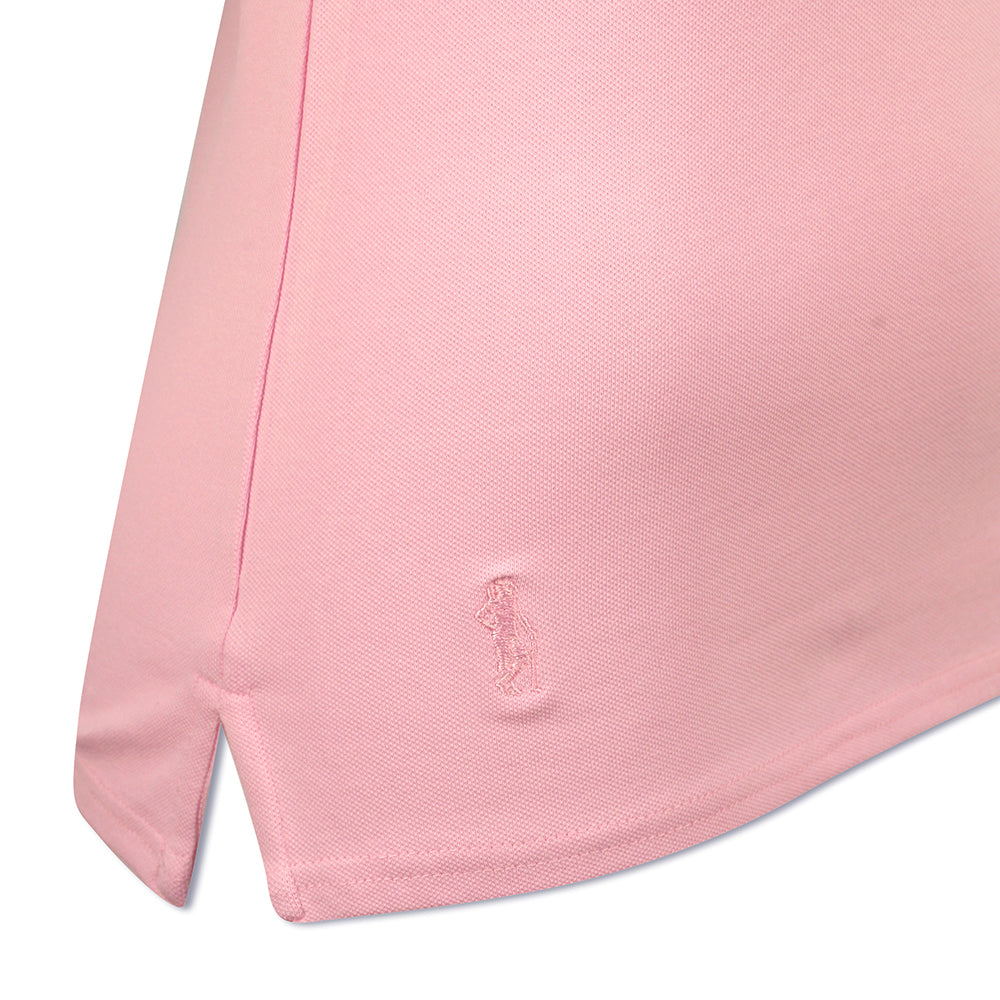 Glenmuir Ladies Pique Knit Short-Sleeve Polo with Soft Cotton Finish in Candy Pink