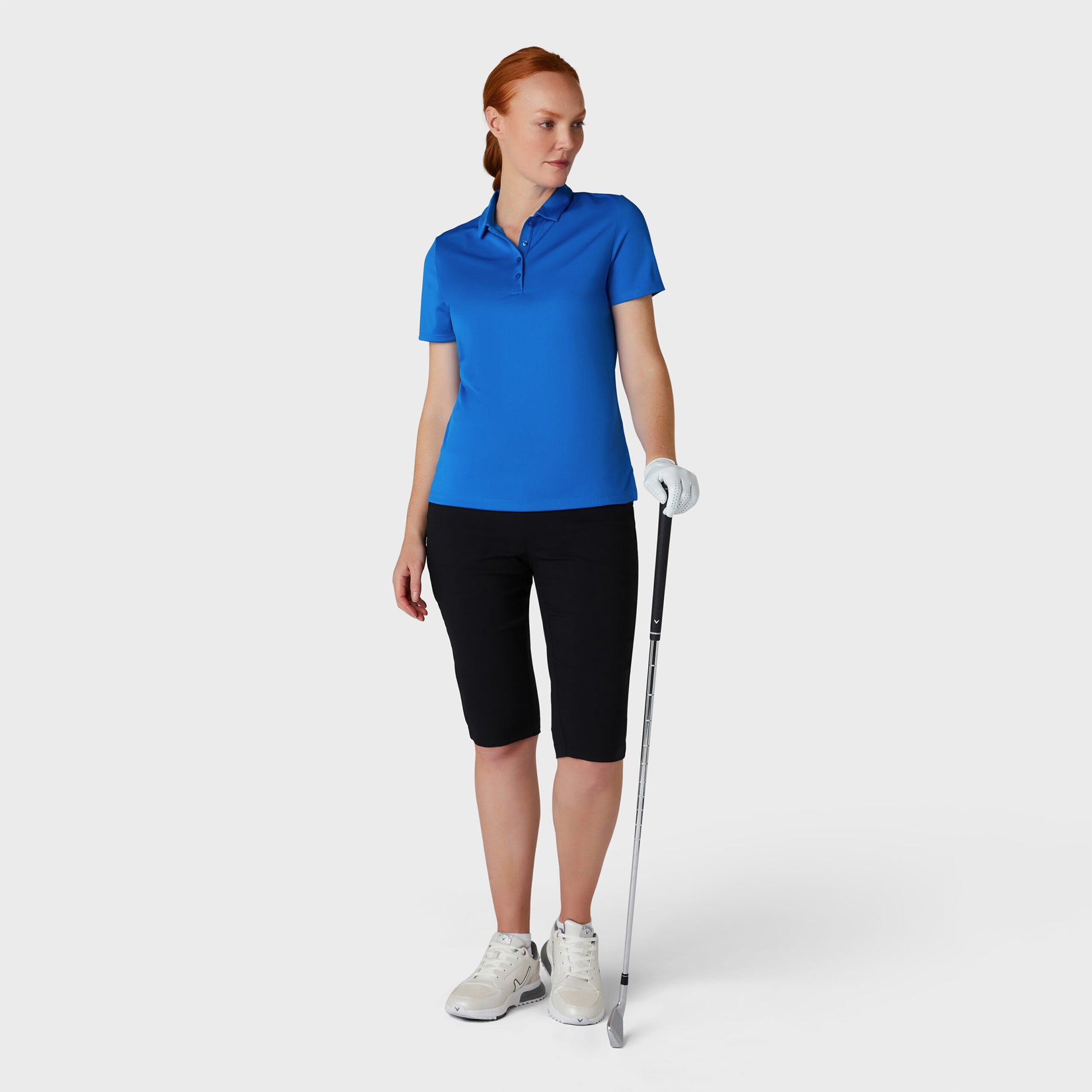 Callaway Ladies Skydiver Blue Short Sleeve Polo with UV Block Protection