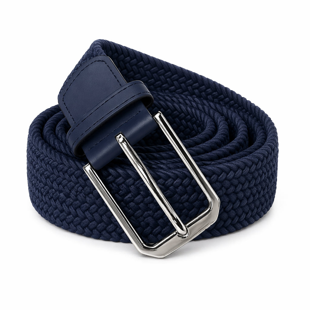 Swing Out Sister Men's Navy Braided Belt - Where Performance Comfort Meets Understated Everyday Style