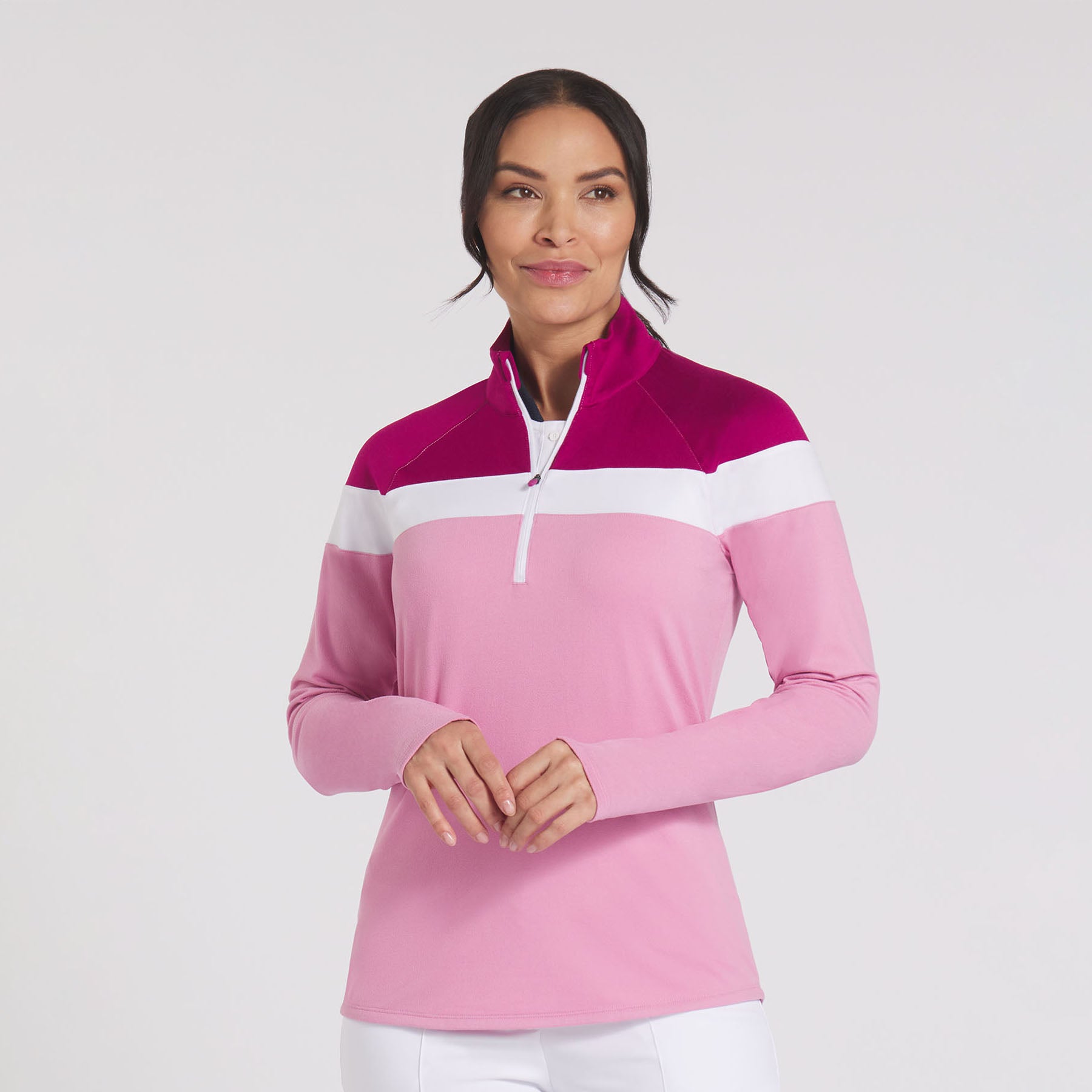 Puma Golf Ladies Colourblock 1 4 Zip Top GolfGarb