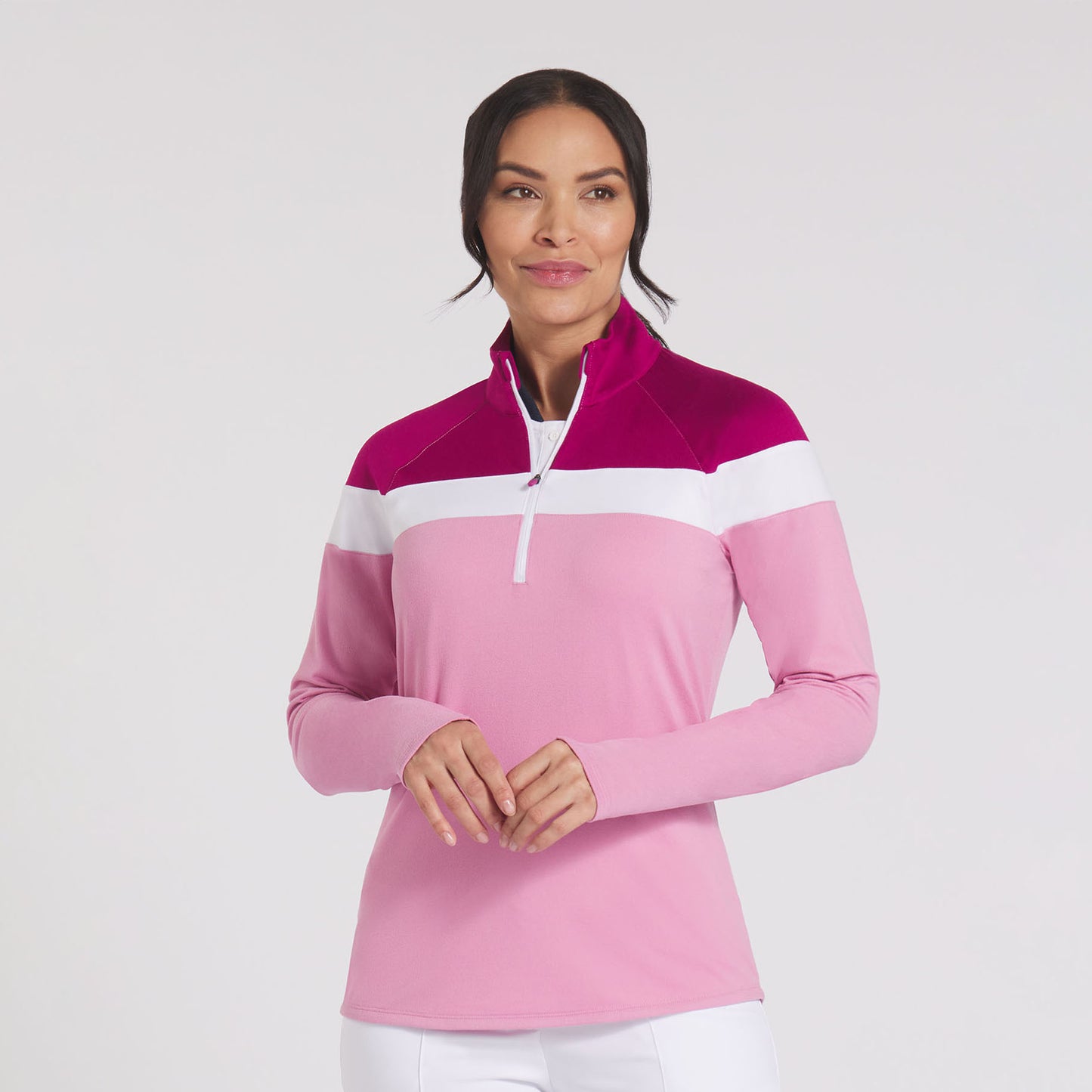 Puma Golf Ladies Colourblock UPF 50+ 1/4 Zip Top