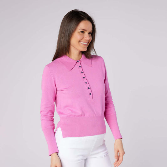 Swing Out Sister Ladies Sophisticated Knit with Elegant Button Detail