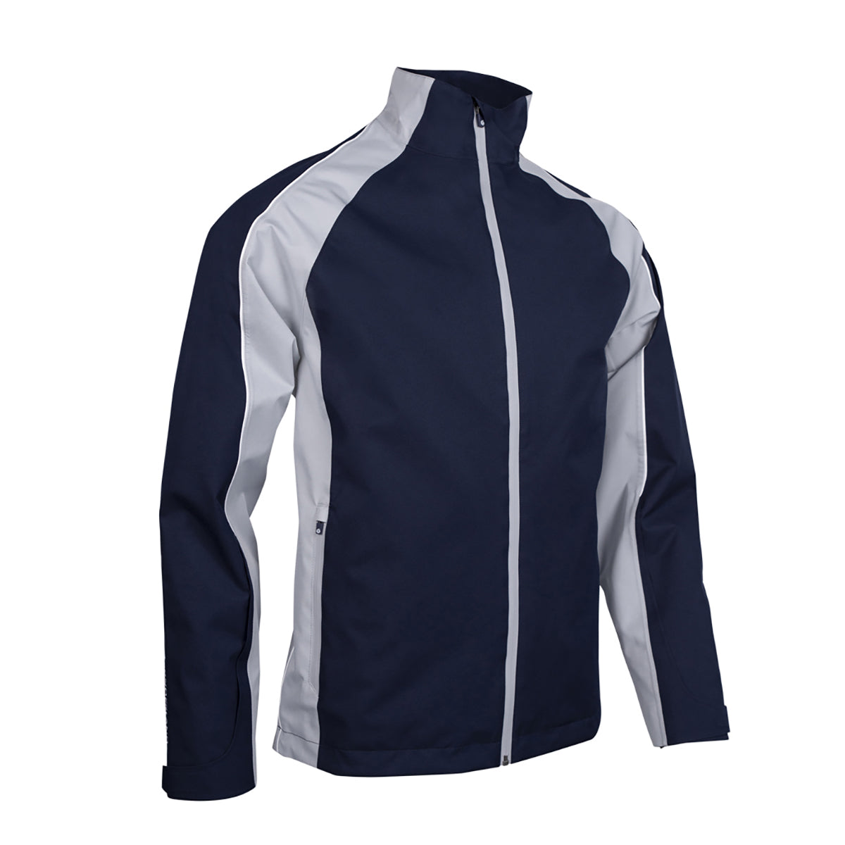 Sunderland Mens Navy Waterproof Jacket with Piping, Silver Contrast Panels and Lifetime Guarantee