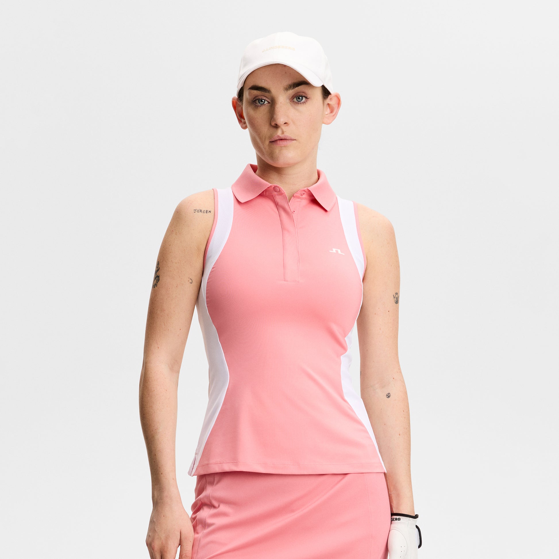 J.Lindeberg Ladies Sleeveless Polo for a Sleek Fit & Confident Play