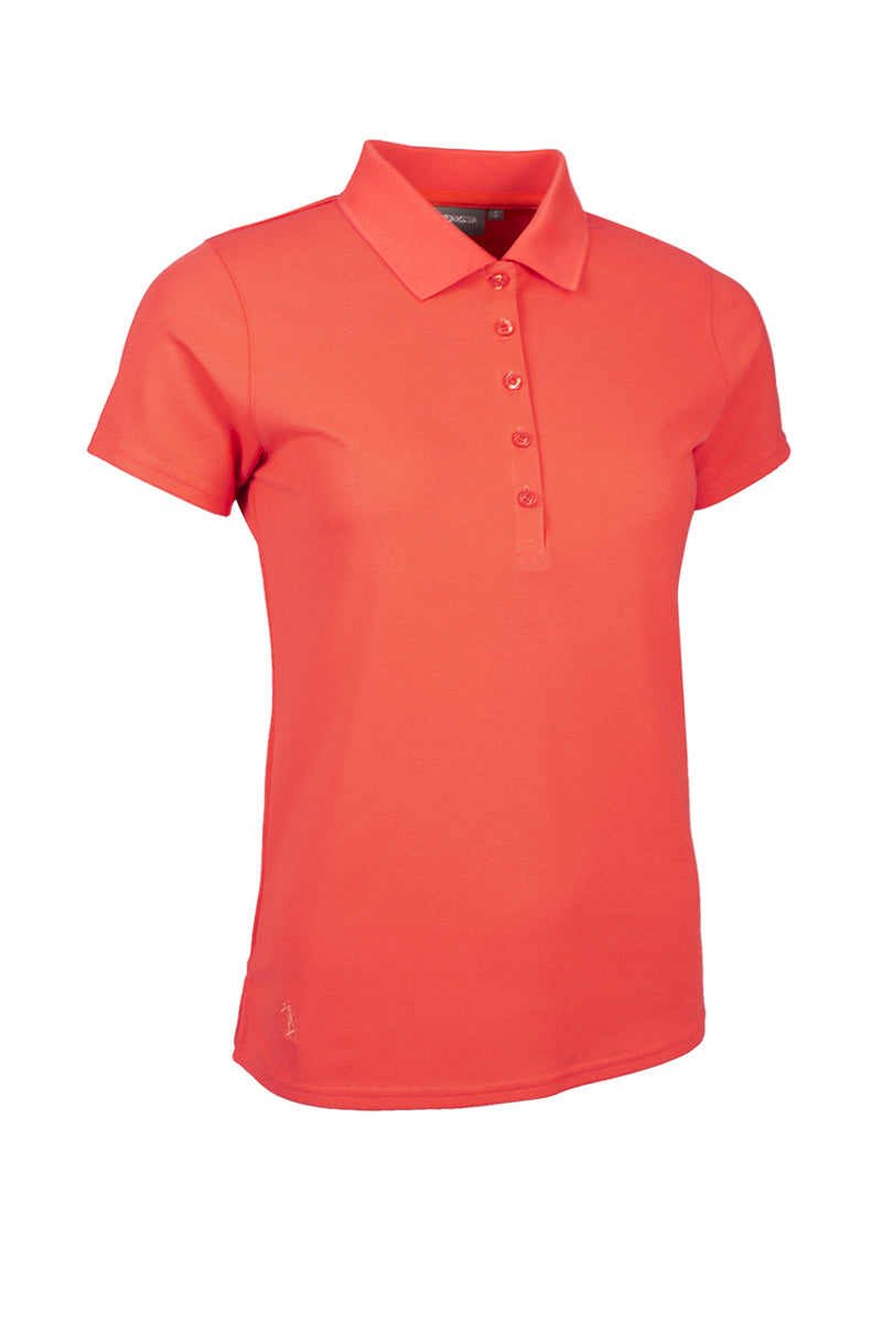 Glenmuir Ladies Short Sleeve Pique Polo with Stretch & UV 50+ in Apricot