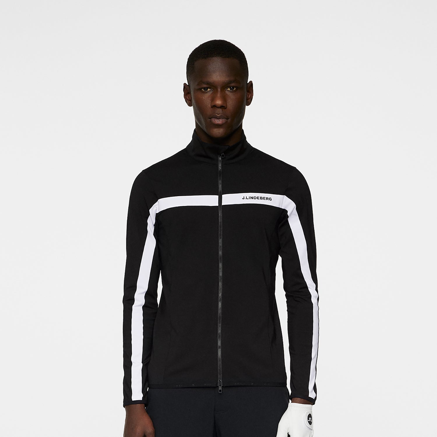 J.Lindeberg Mens Black Mid-Layer Jacket with Contrast Panels