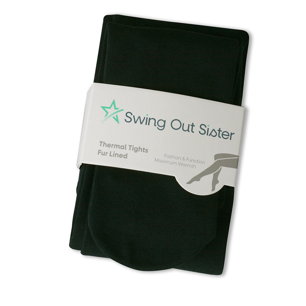 Swing Out Sister Ladies Thermal Tights in Black Magic