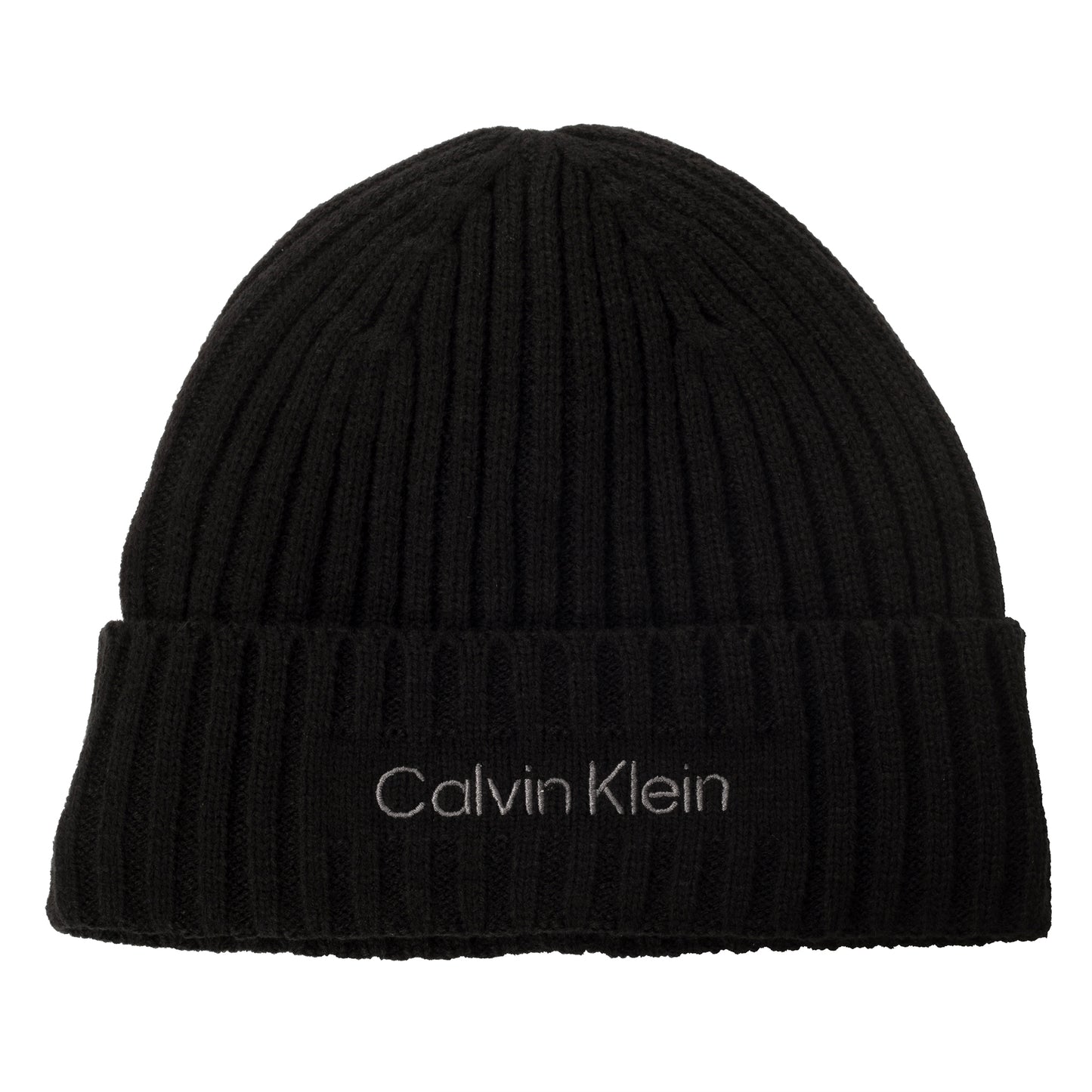 Calvin Klein Mens Black Fleece Lined Beanie