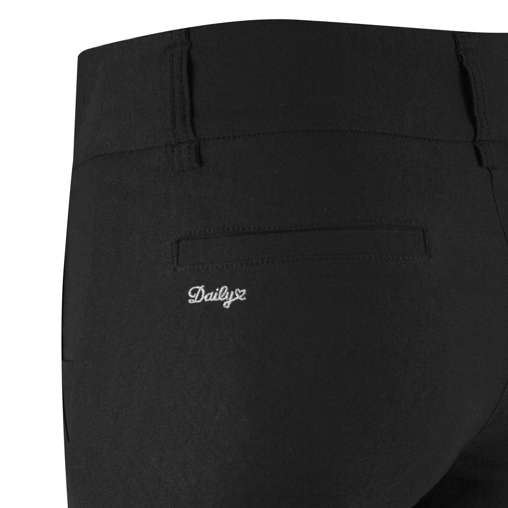 Daily Sports Ladies Pull-On City Shorts with Super-Stretch Finish in Black