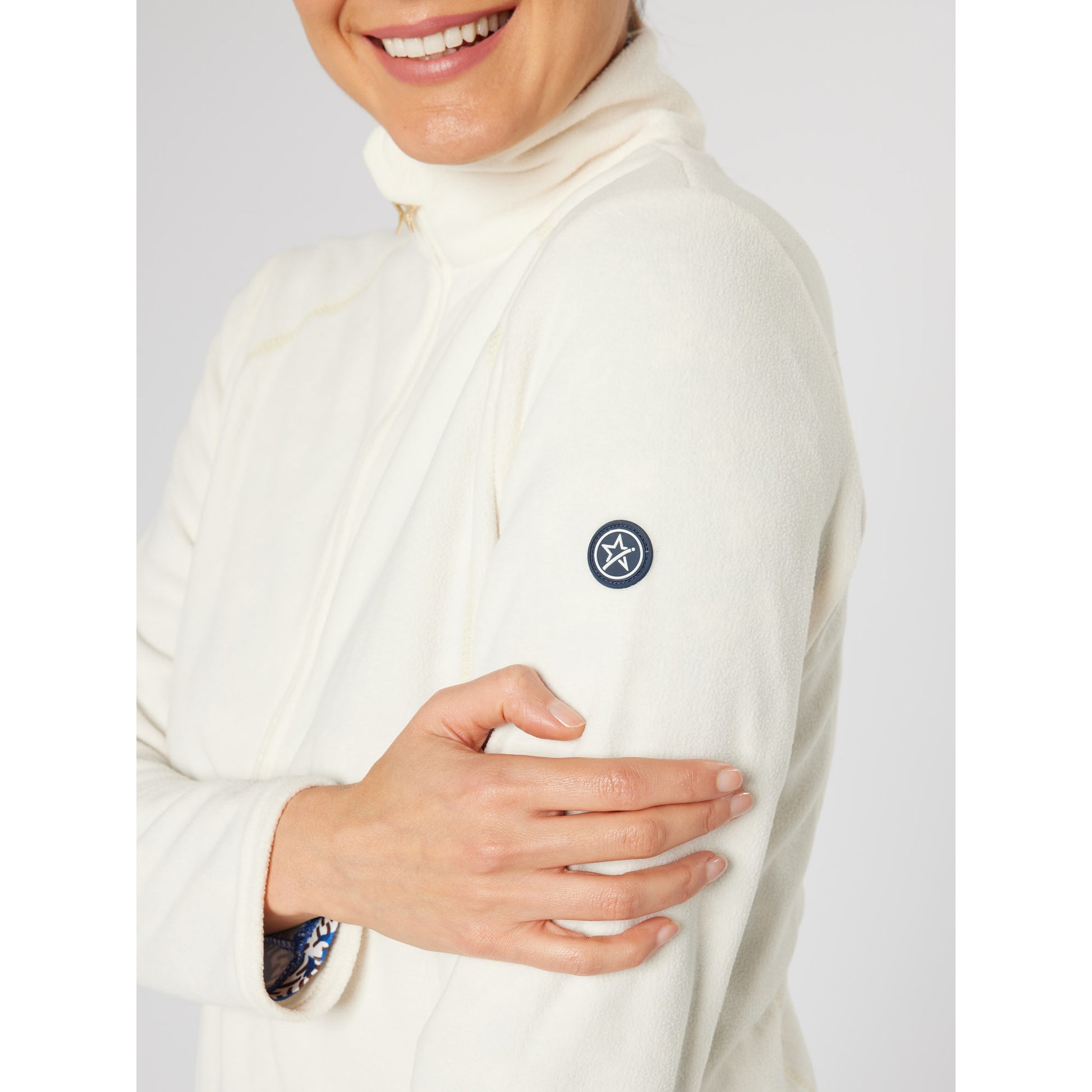 Swing Out Sister Ultra-Soft 1/4 Zip Fleece with Silver Thread Contour Seams 