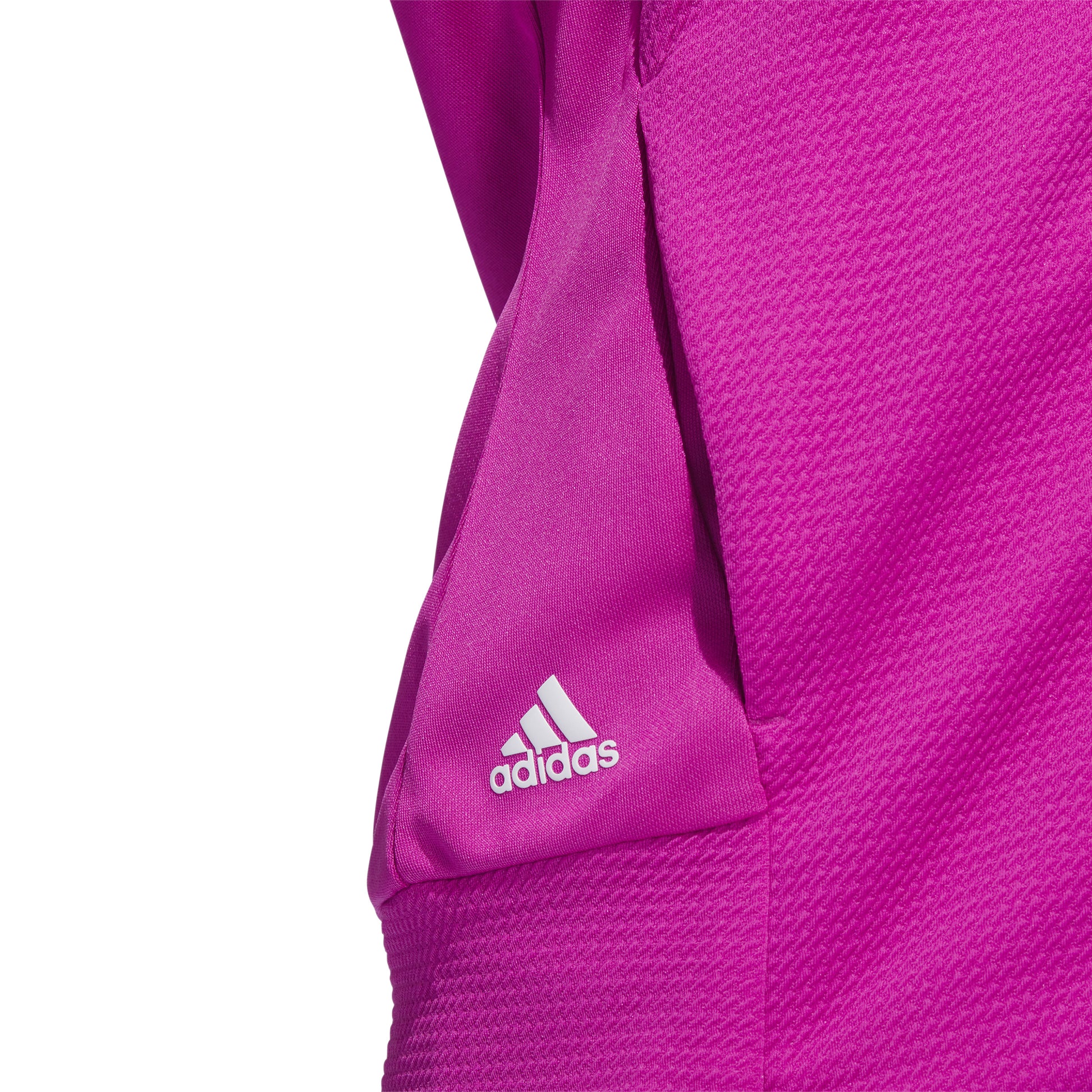 adidas Ladies Lightweight Textured Jersey Golf Jacket in Lucid Fuchsia