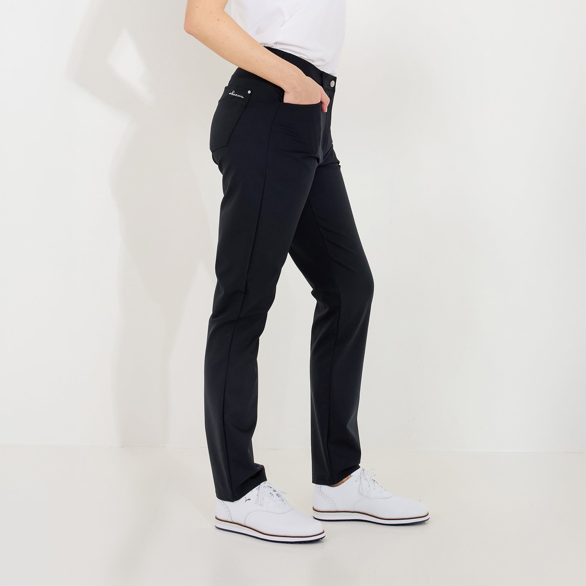Abacus Ladies Elite High Waist Trousers in Black