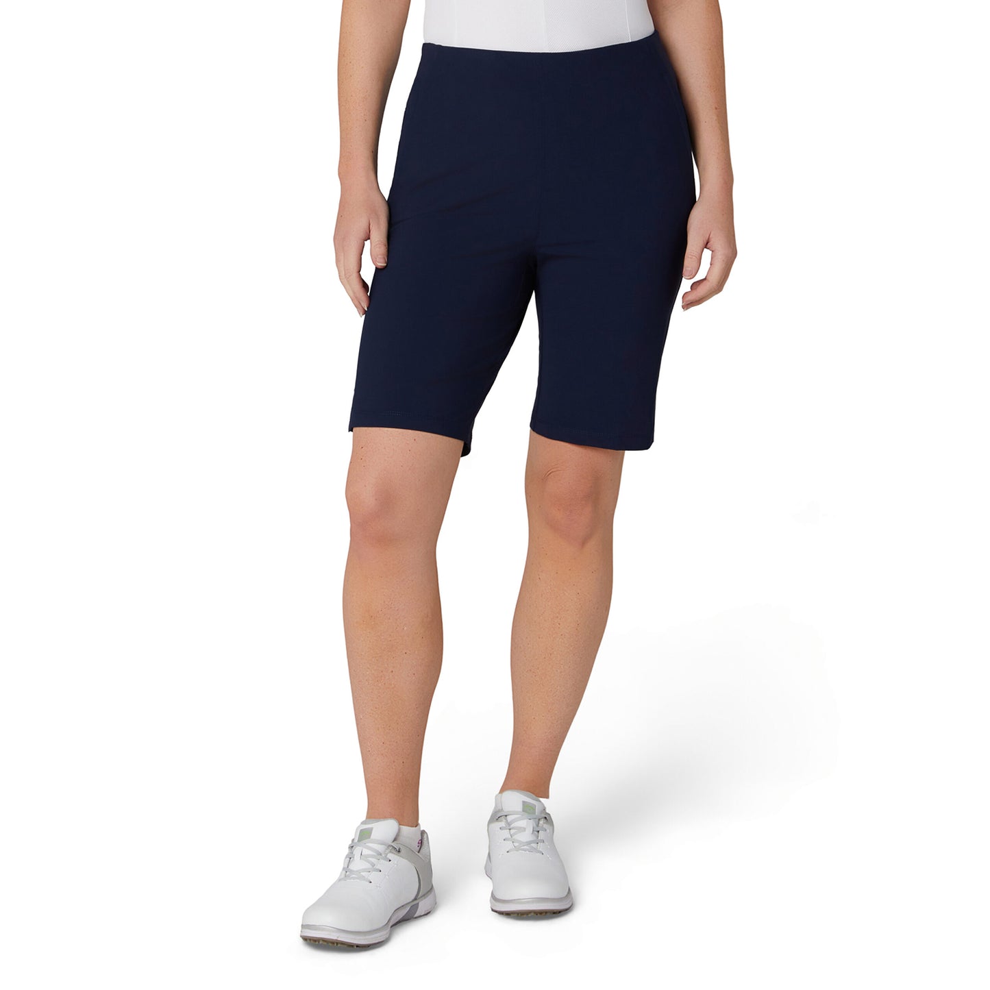 Callaway Ladies Lightweight Stretch Shorts with Pull-On Waistband for a Sleek Silhouette in Navy