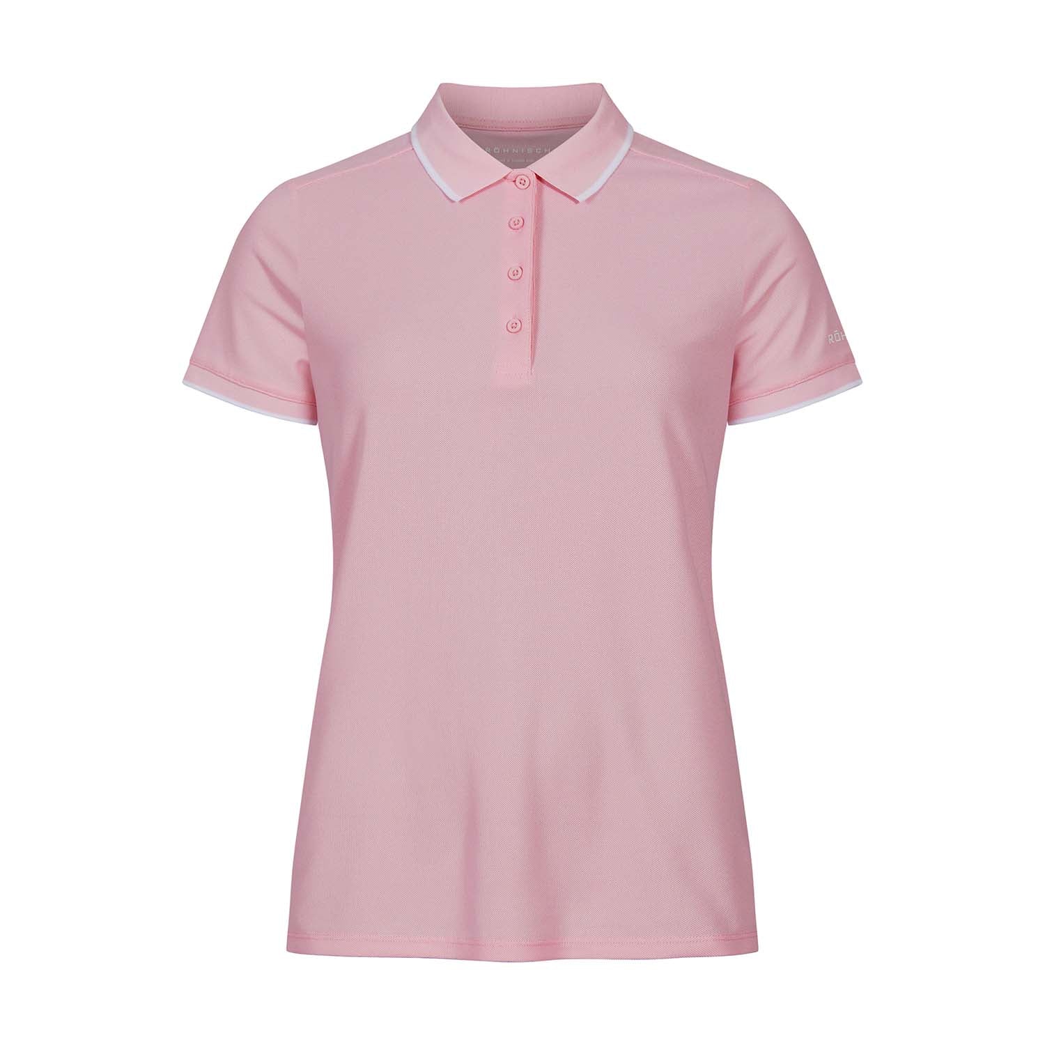 Rohnisch Ladies Classic Polo Shirt with Contrast Trim in Orchid Pink 