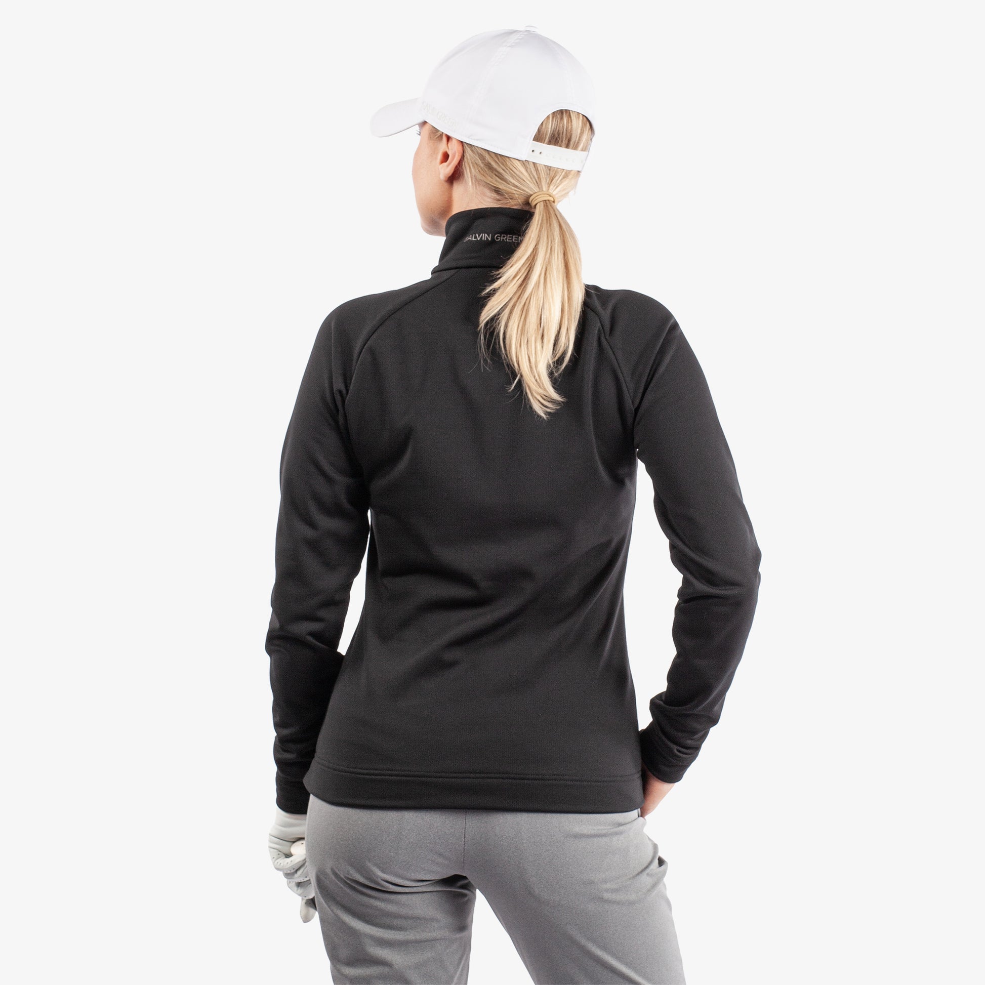 Galvin Green Ladies INSULA Zip-Neck Top in Black