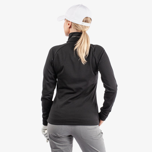 Galvin Green Ladies INSULA Zip-Neck Top in Black