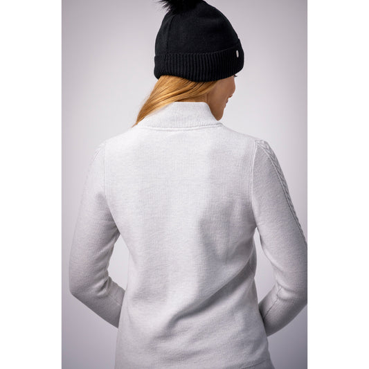 Glenmuir Ladies Cashmere Blend Zip-Neck Sweater with Water Repellent Finish