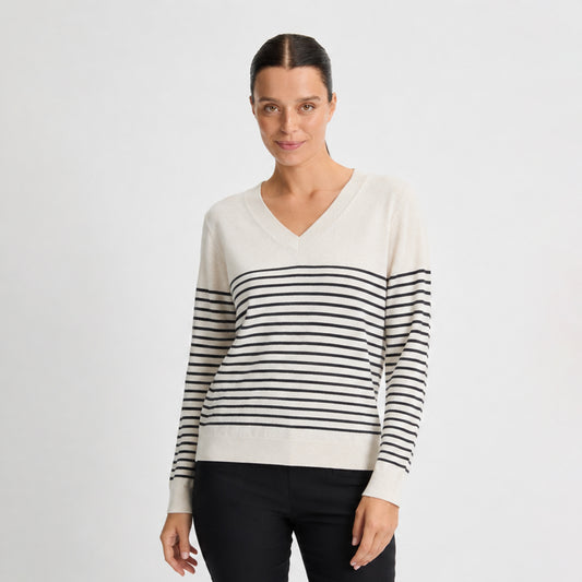 Rohnisch Ladies Luxurious Cotton-Rich Sweater for Classic Style, Effortlessly Refined