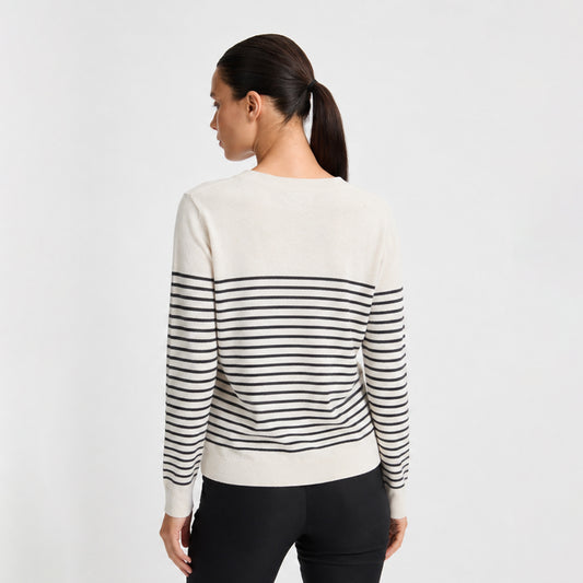 Rohnisch Ladies Luxurious Cotton-Rich Sweater for Classic Style, Effortlessly Refined