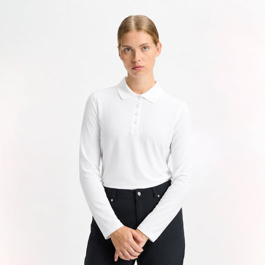 Rohnisch Ladies Classic Long Sleeve Polo Shirt for Polished Style from Tee to Green