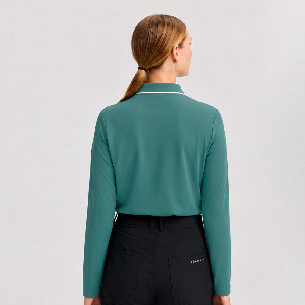Rohnisch Ladies Classic Long Sleeve Polo Shirt for Polished Style from Tee to Green