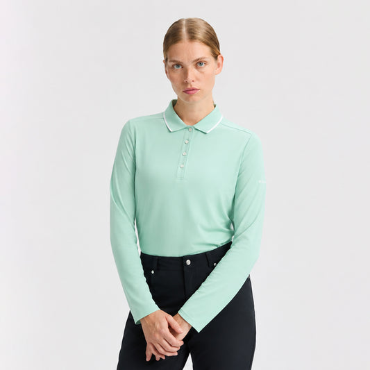 Rohnisch Ladies Classic Long Sleeve Polo Shirt for Polished Style from Tee to Green