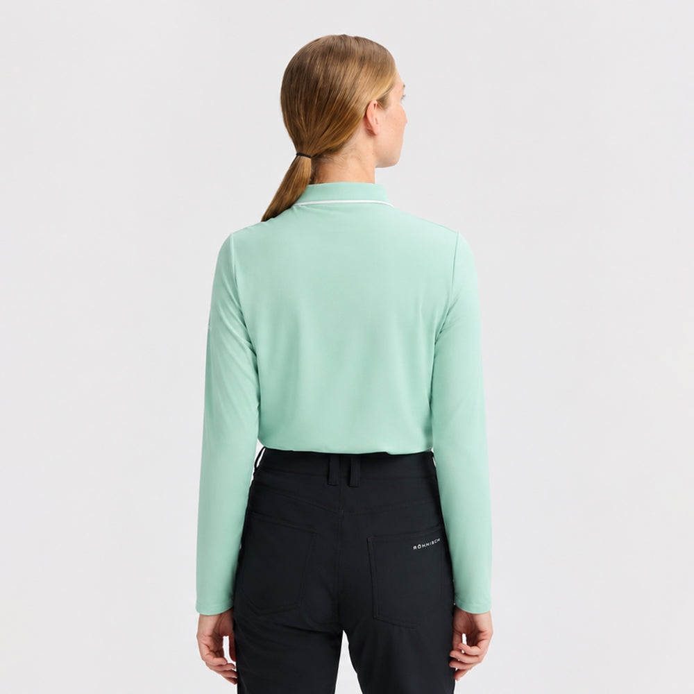 Rohnisch Ladies Classic Long Sleeve Polo Shirt for Polished Style from Tee to Green