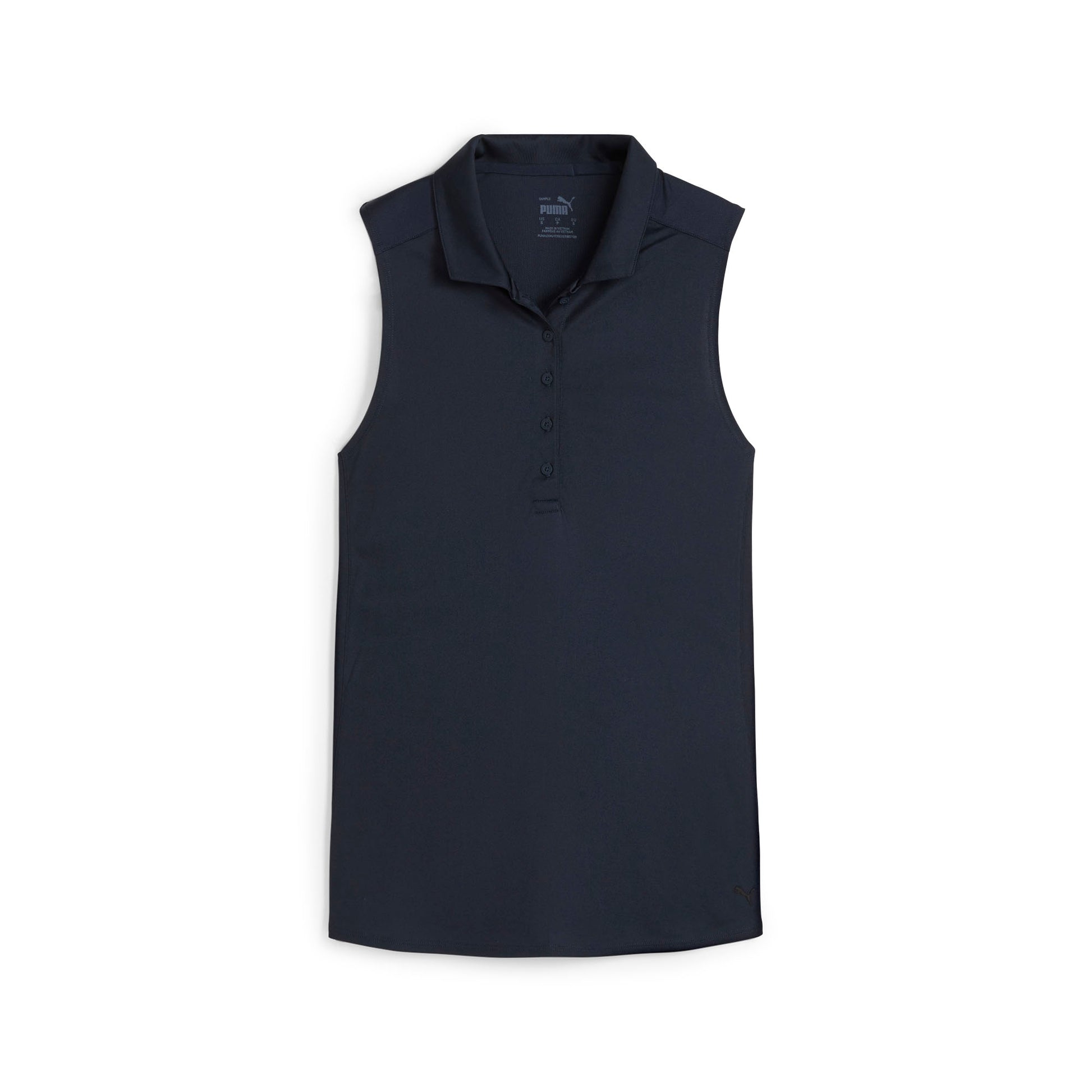 Puma Golf Ladies Sleeveless Polo with Mesh Back in Deep Navy