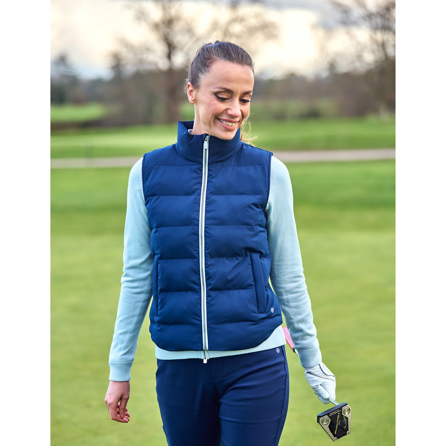 FootJoy Ladies Soft Shell Thermal Insulated Gilet in Navy