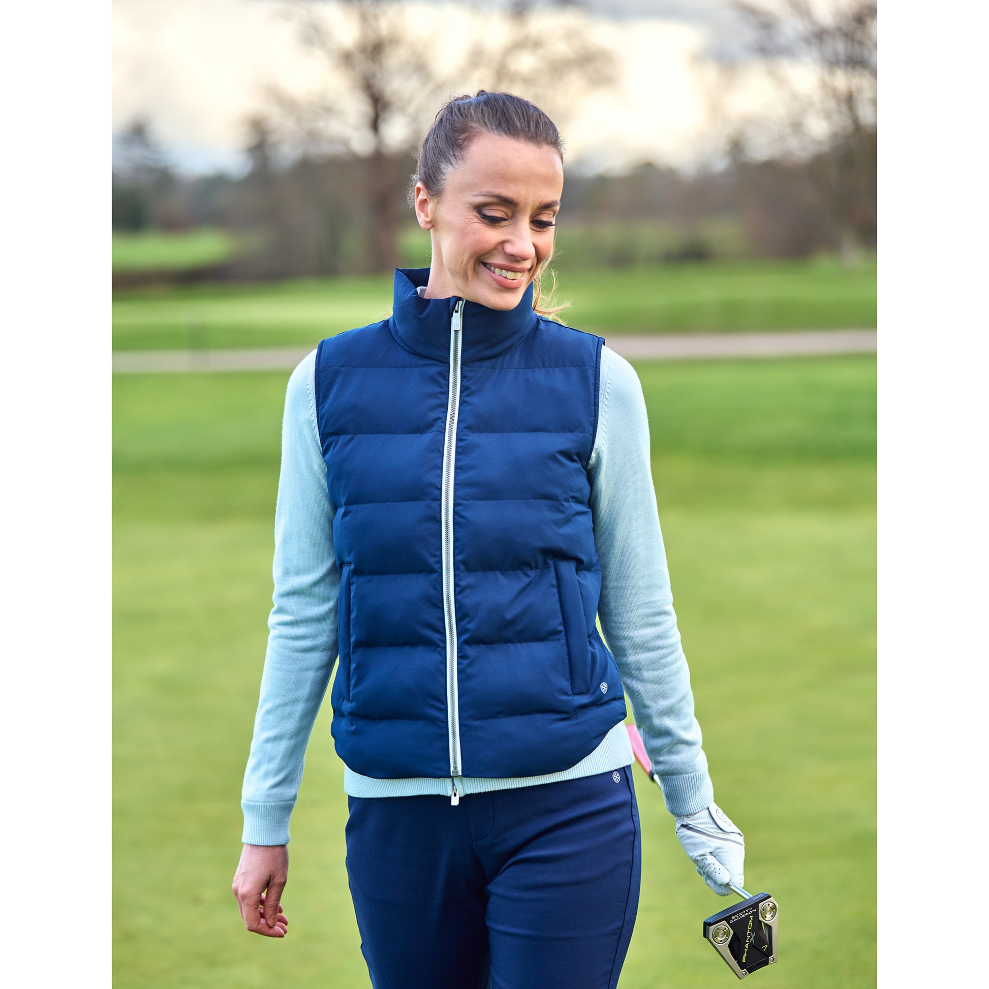 FootJoy Ladies Soft Shell Thermal Insulated Gilet in Navy