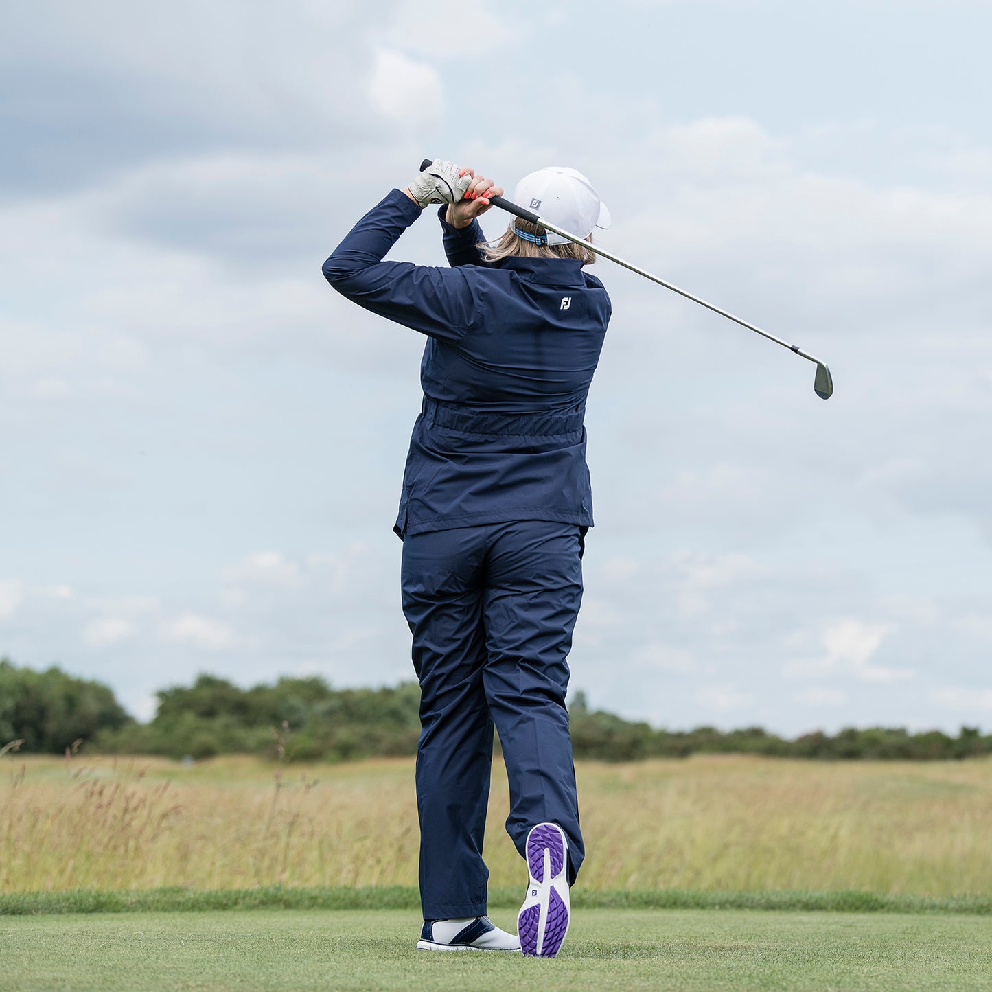 FootJoy Ladies Waterproof Golf Over Trousers in Navy - XL Only Left