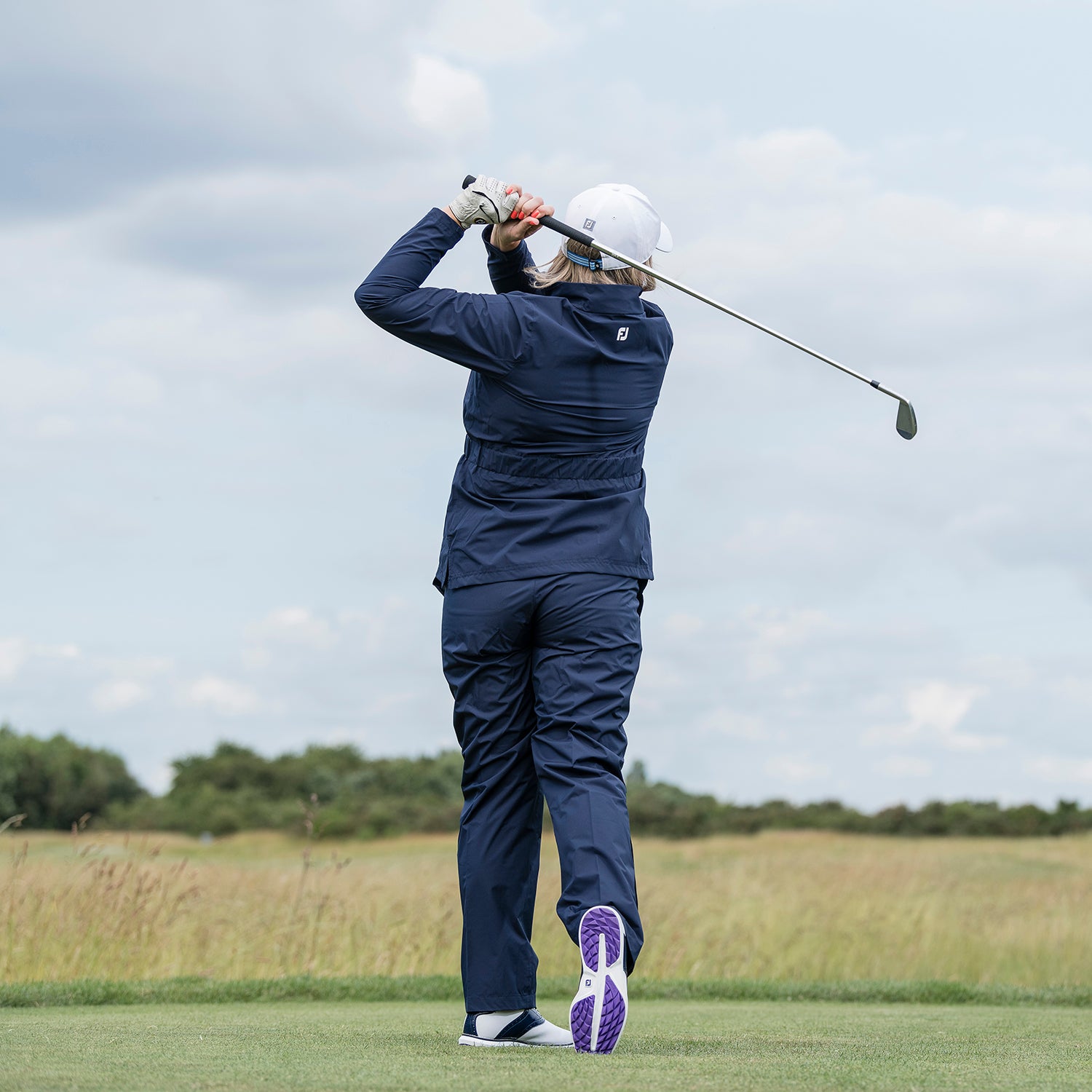 FootJoy Ladies Waterproof Golf Over Trousers in Navy - XL Only Left